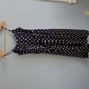 Vintage BCBG Paris Silk Polka Dot Dress with Sash Size 6